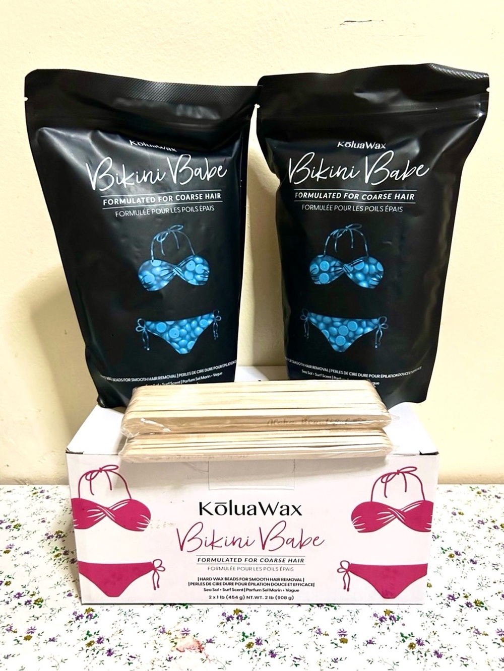 KoluaWax Wax Beads For Coarse Hair Removal Bikini Wax - Sea Salt Surf, 2lb